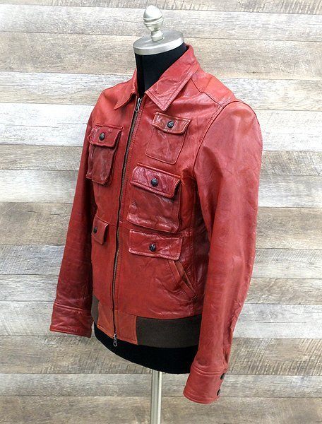 CUSTOM CULTURE/カスタムカルチャー 山羊革 レザージャケット No.164 - 1102 レッド - 安心保証・業界最安値の販売 福助